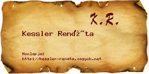 Kessler Renáta névjegykártya